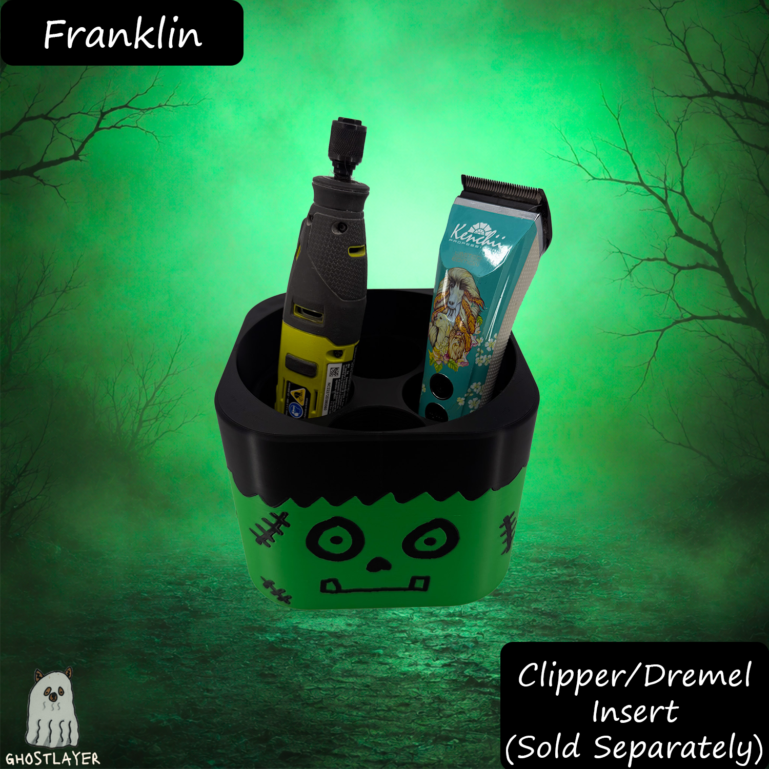 The Groomie (Franklin Monster) — Modular Tabletop Grooming Organizer (Outer Shell Only)