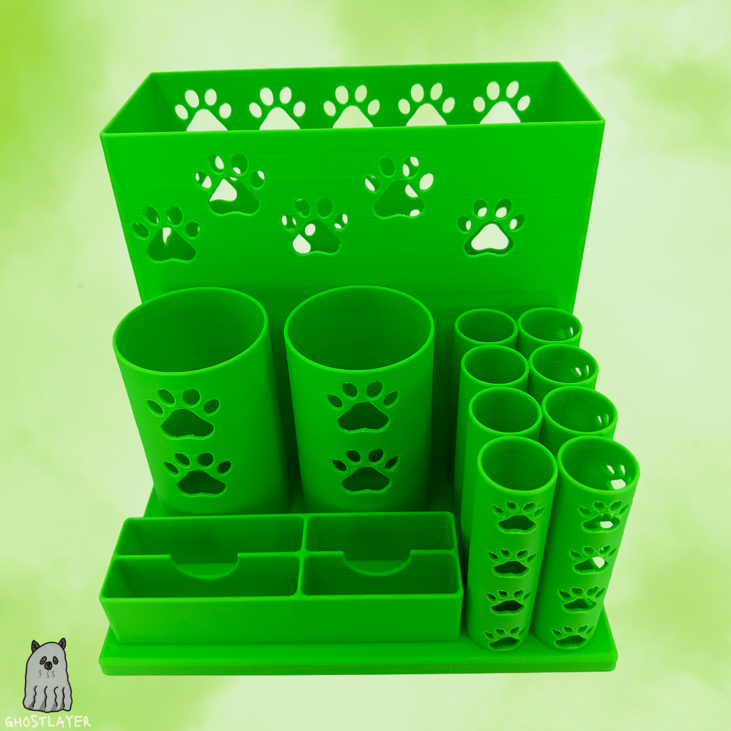 The Mutt-- Dog Grooming Brush Holder, 8 Scissors, 2 Standard Blades, 2 Wide Blades and 2 Clippers  | Large Size |