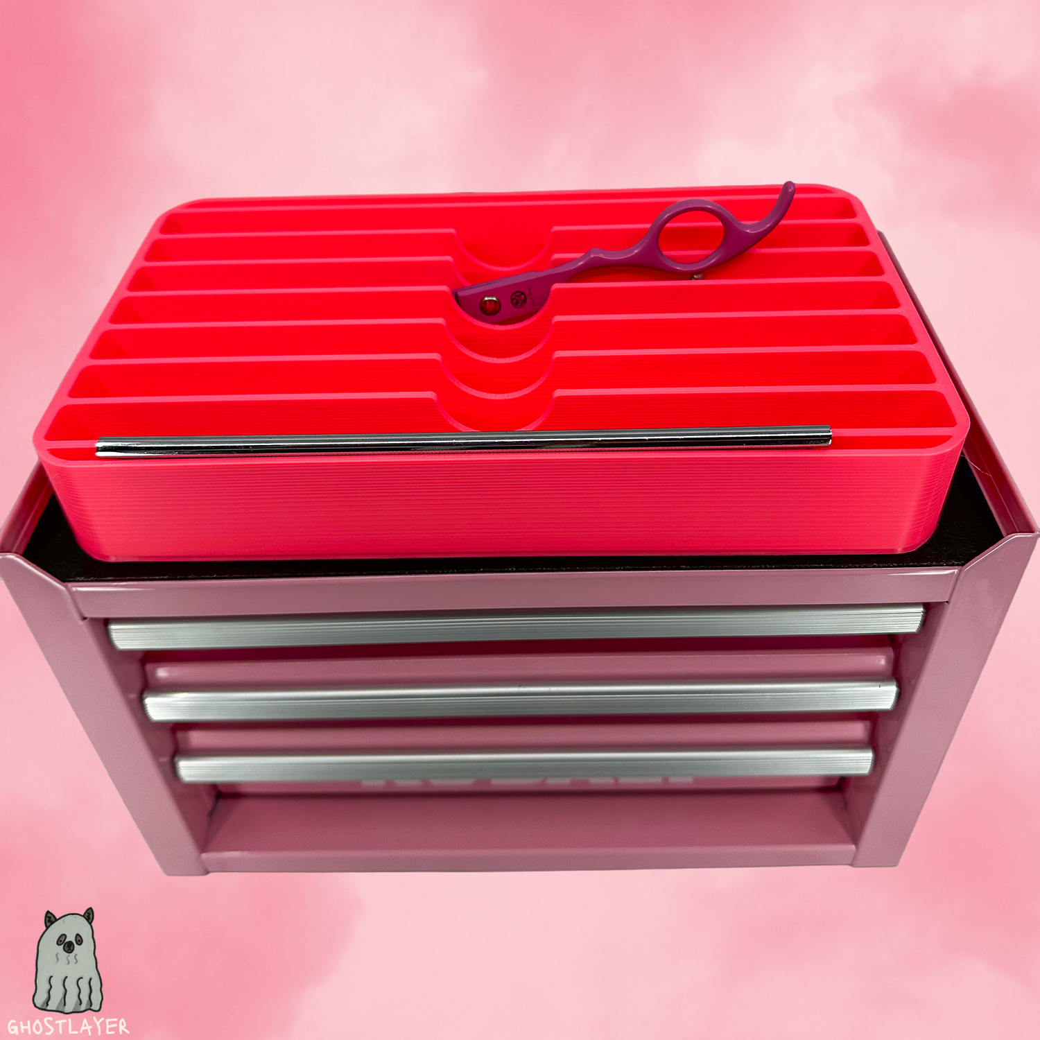 Kobalt Mini Toolbox Top Organizer (Two Drawer w/Lid and Three Drawer)- Mini Sarabi- Holds 7 Shears and 2 Greyhound combs