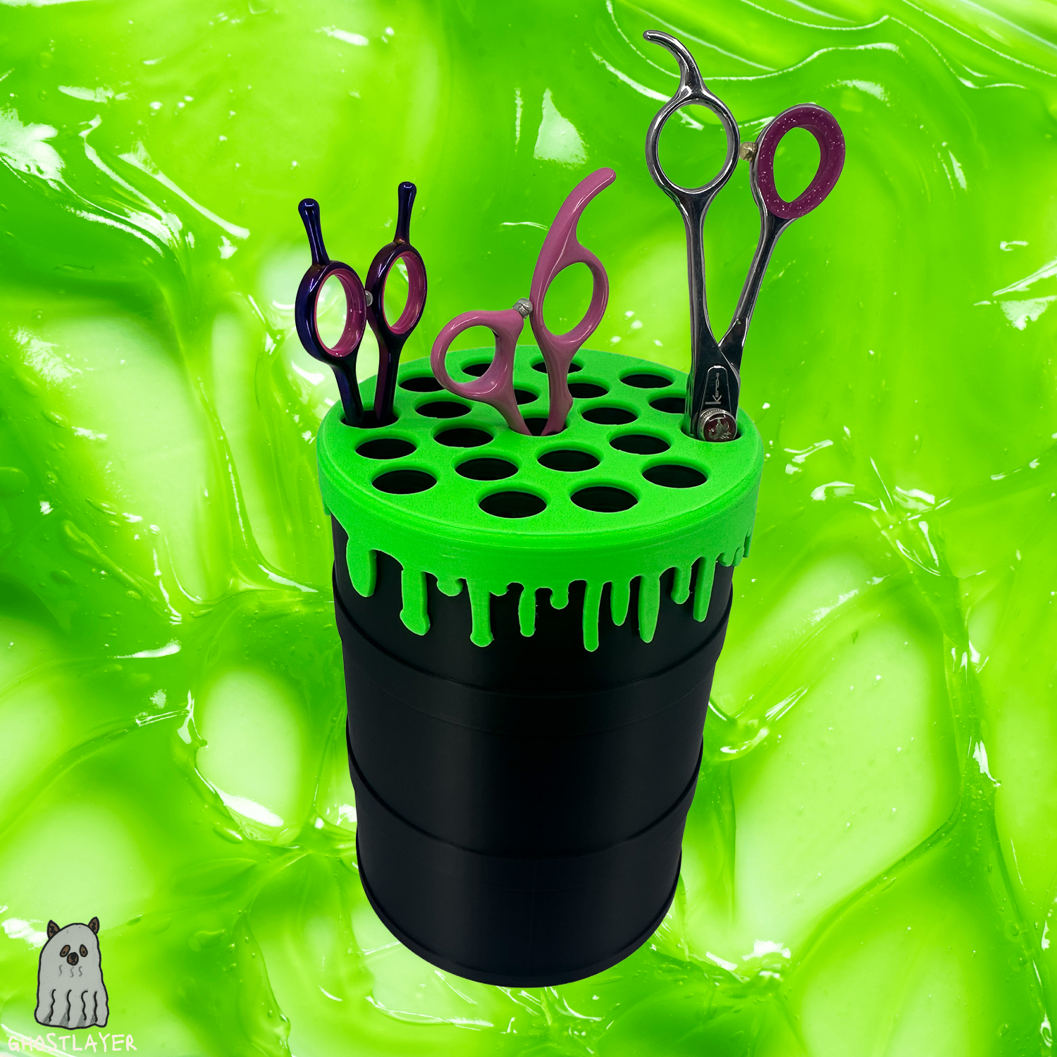 The Boo Goo Barrel- Dog Grooming Scissor Holder- Holds 21