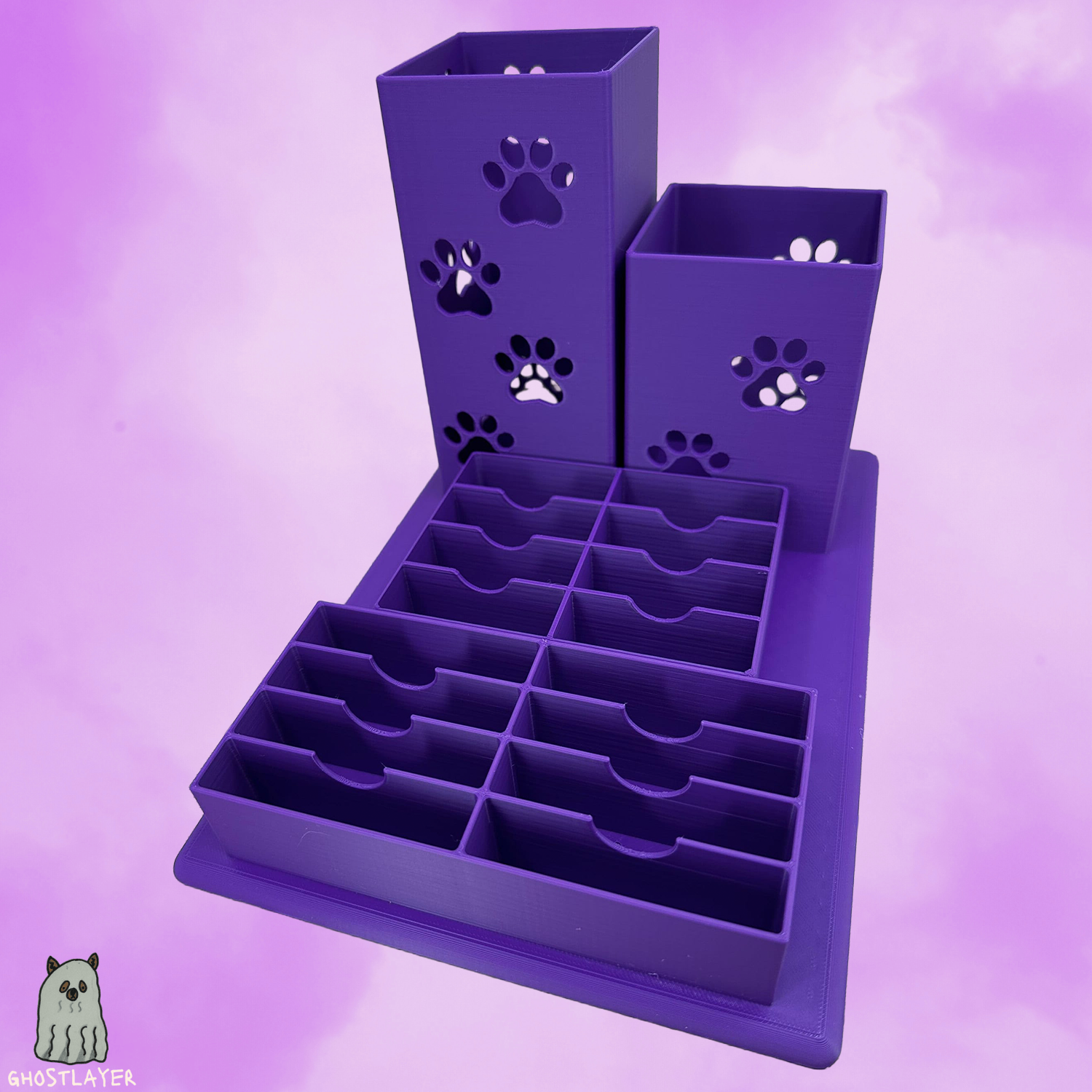 The Doodle--Dog Grooming Brush and Standard/Wide Size Blade Holder, Simple Organizer | Custom Color |