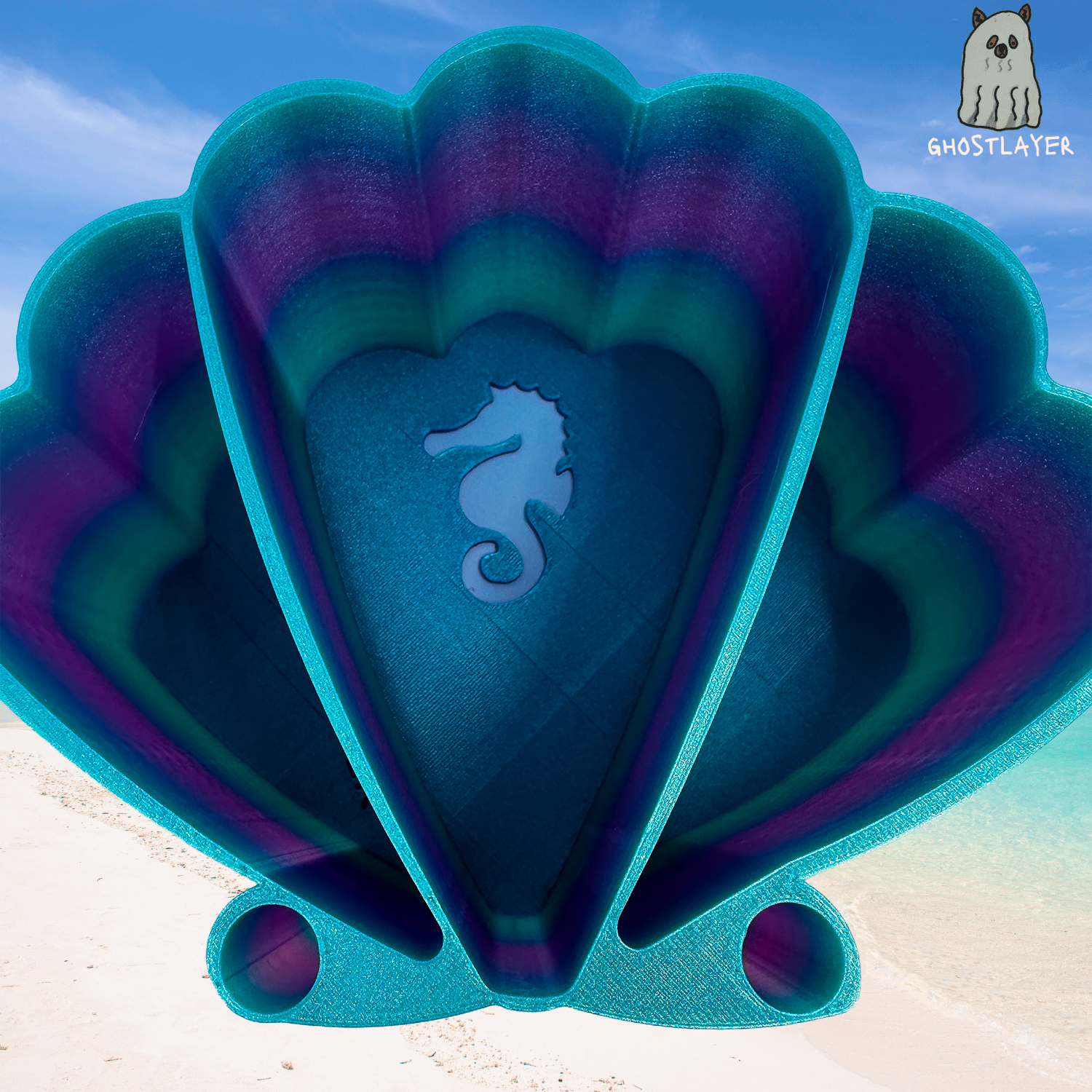 The Seashell- "Under the Sea Collection"-Dog Grooming Brush, Comb, Everything Holder, Organizer