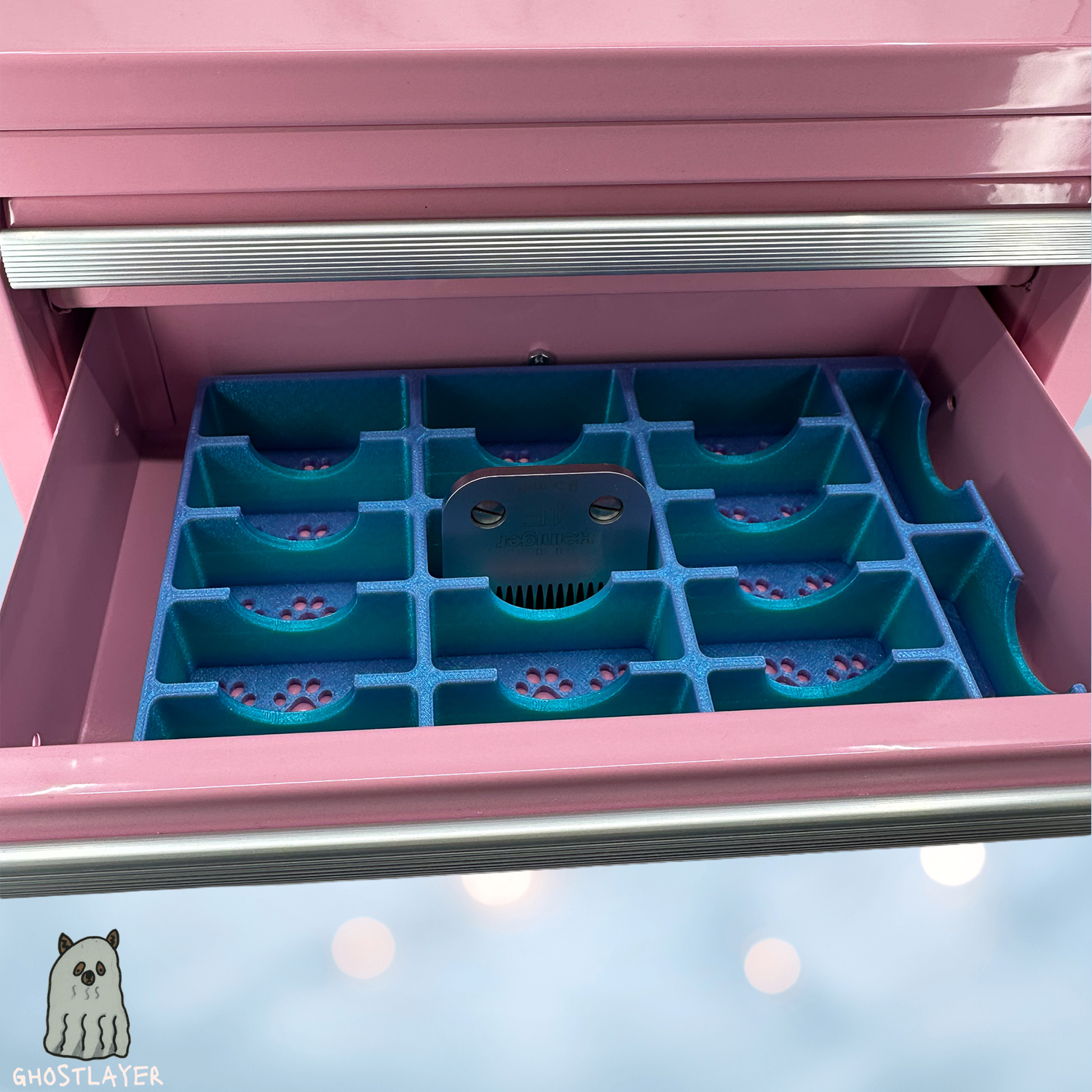 Kobalt Mini Toolbox Bottom Drawer Organizer (Two Drawer and Three Drawer)- Dog Grooming Blade holder *Standard Only* Holds 17