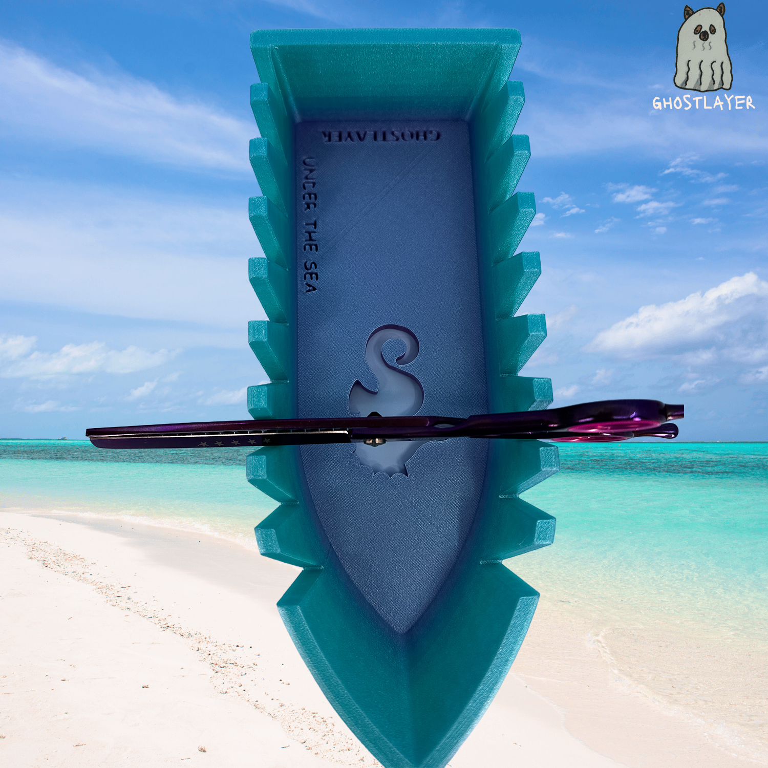 The Nautical Chihuahua "Under the Sea Collection" Dog Grooming Scissor Holder—9 pairs, Shear organizer |