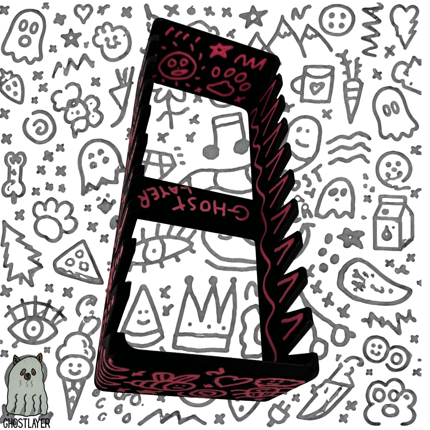 *Ghost Graffiti* Dog Grooming Scissor Holder Up to 10 pairs