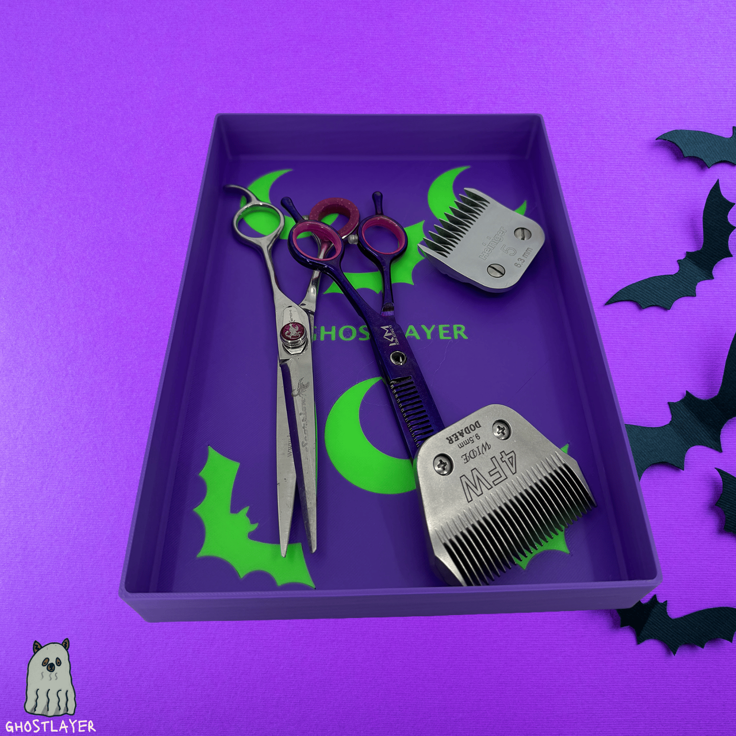 Drawerganizer *Halloween* Trays Low Profile Grooming Tools Toolbox Drawer Organizer *Ghastly Green and Purple*