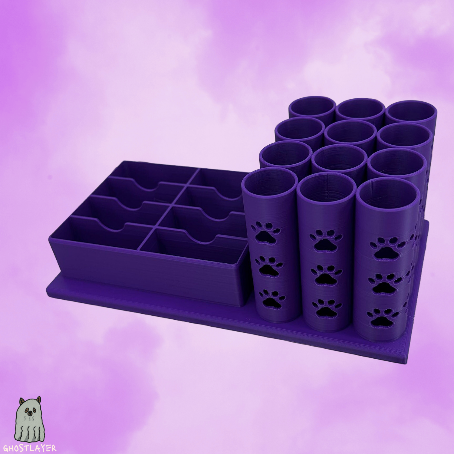 The Samoyed- Dog Grooming Scissor *Standard* Blade Holder, Simple organizer | Holds 8 Standard Blades and 15 Scissors |