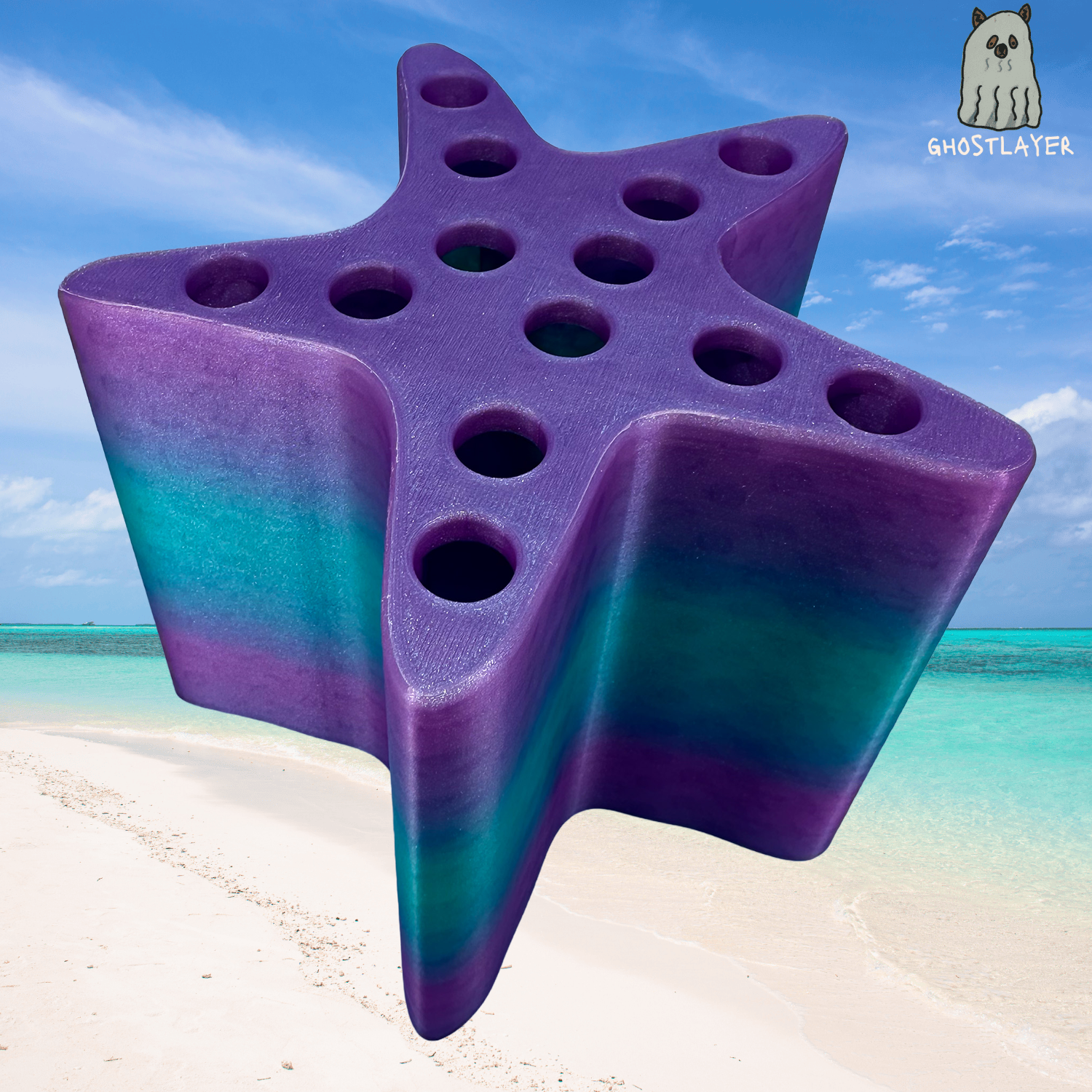 The Starfish- "Under the Sea Collection"- Vertical Dog Grooming Scissor Holder— 13 pairs, Simple organizer |