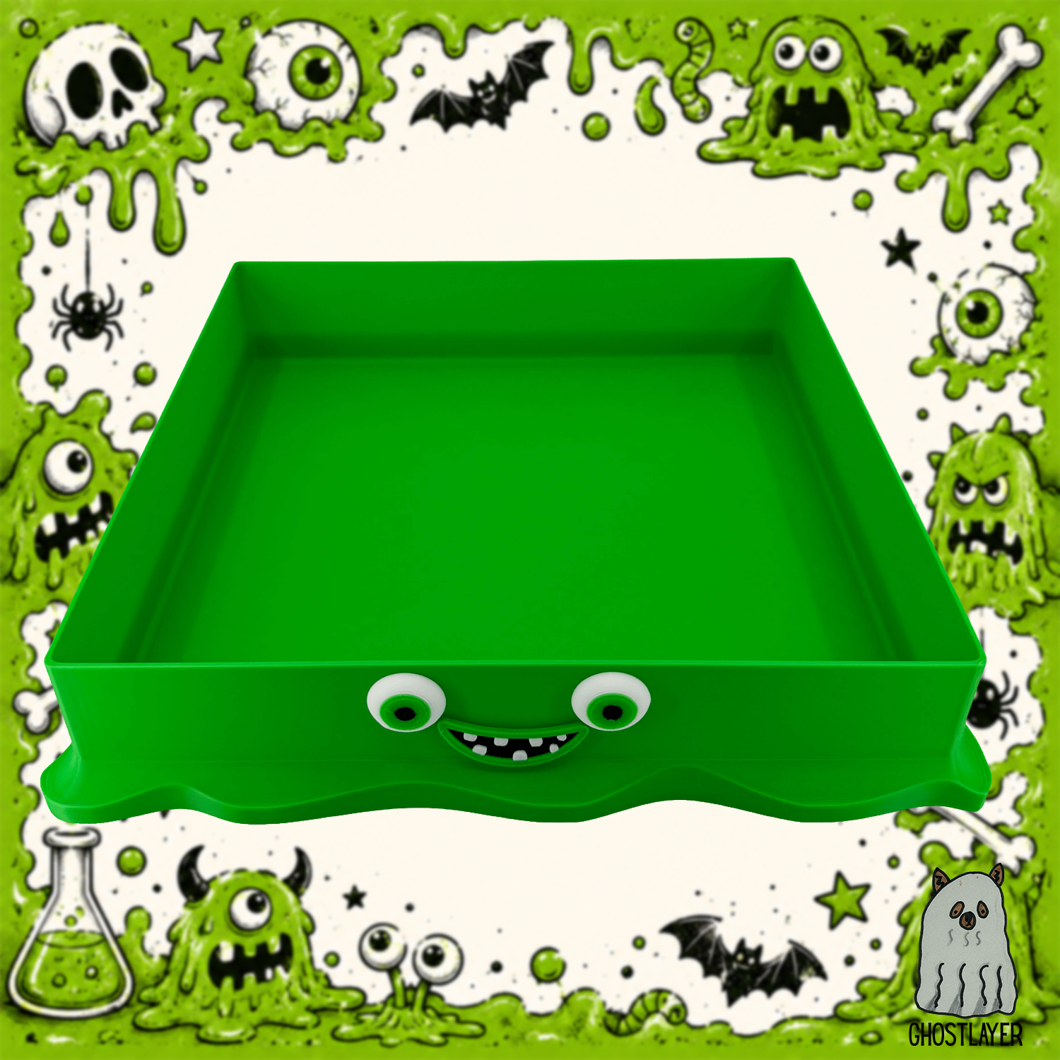 The Goo Monster Lagoon - Large Lay Flat Dog Grooming Comb, Scissor and Accessories Tray