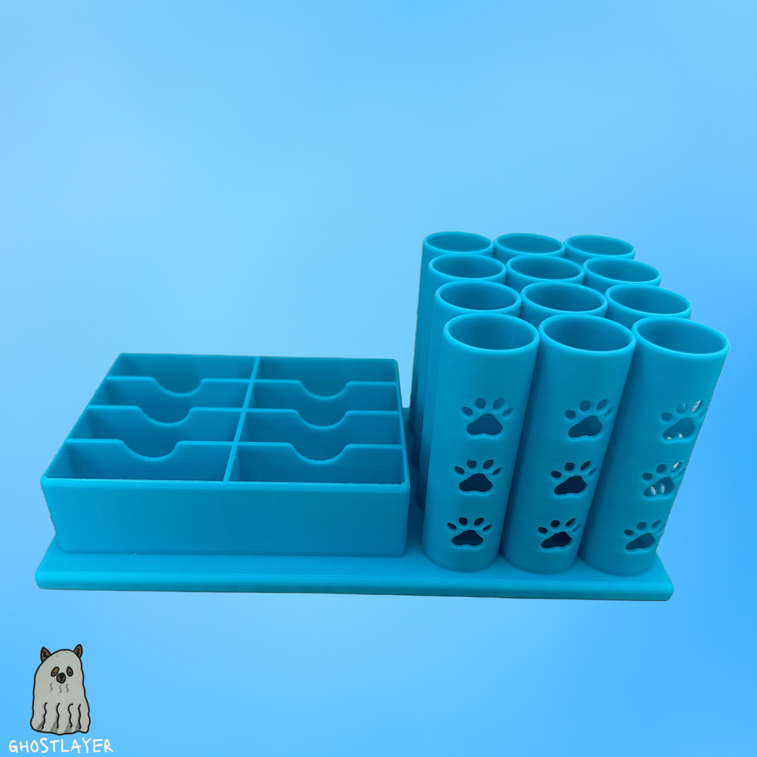 The Samoyed- Dog Grooming Scissor *Standard* Blade Holder, Simple organizer | Holds 8 Standard Blades and 15 Scissors |