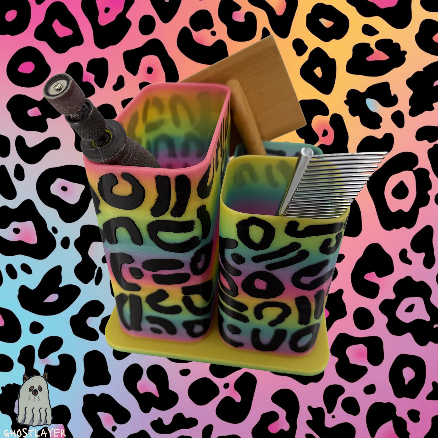 The Feral Yorkie--Dog Grooming Brush Holder, Simple organizer | Medium Size |