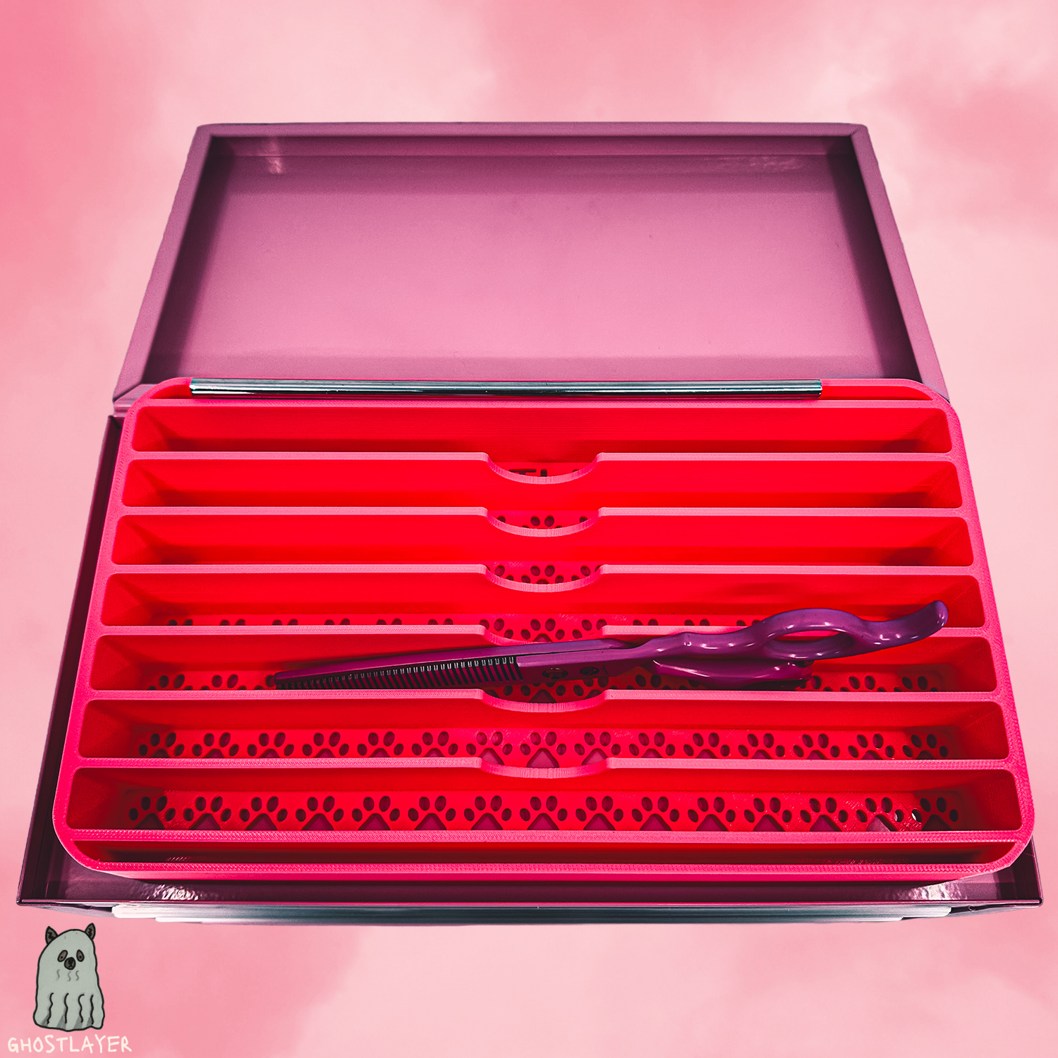 Kobalt Mini Toolbox Top Organizer (Two Drawer w/Lid and Three Drawer)- Mini Sarabi- Holds 7 Shears and 2 Greyhound combs