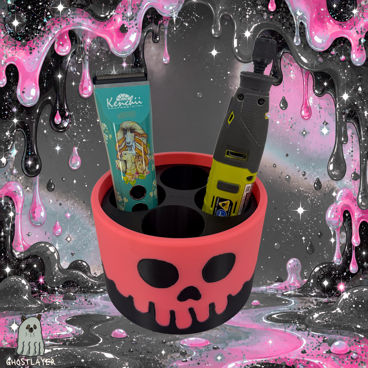 The Groomie (Poison Goo Bucket) — Modular Tabletop Grooming Organizer (Outer Shell Only)