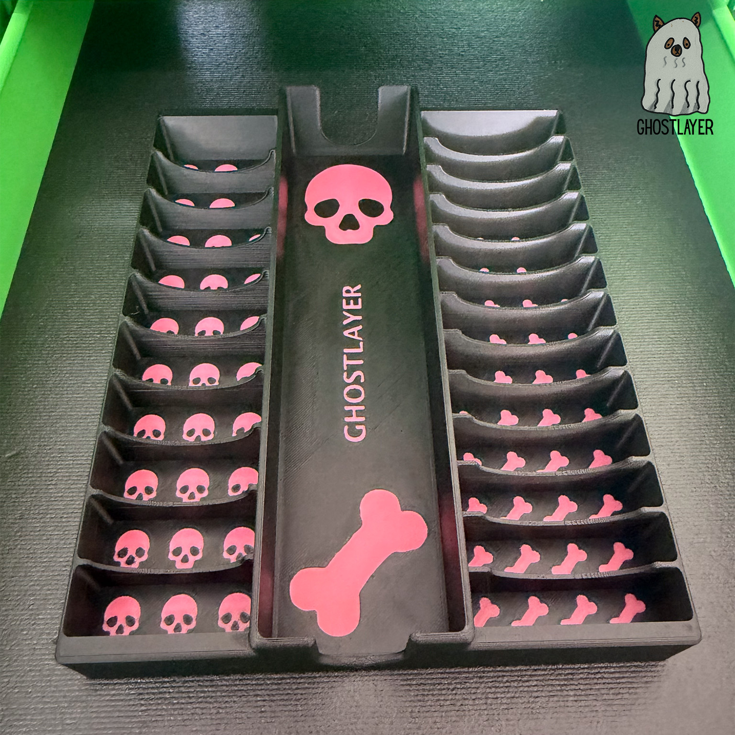 Drawerganizer *Halloween* Blade/Clipper Combo Toolbox Drawer Organizer- Holds 1 Clipper, 10 Standard, 13 Wide *Gothic Black and Pink*