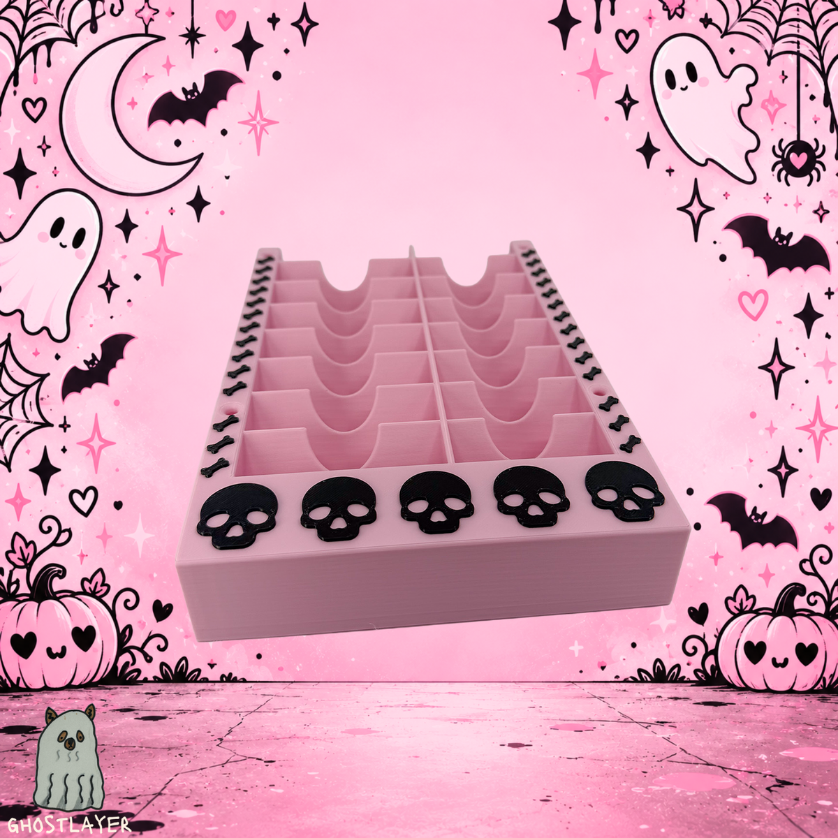The Bloodhound - *Coquette Halloween* Wall Mountable Dog Grooming Standard/Wide Size Clipper Blade Holder | 8 Standard/Wide