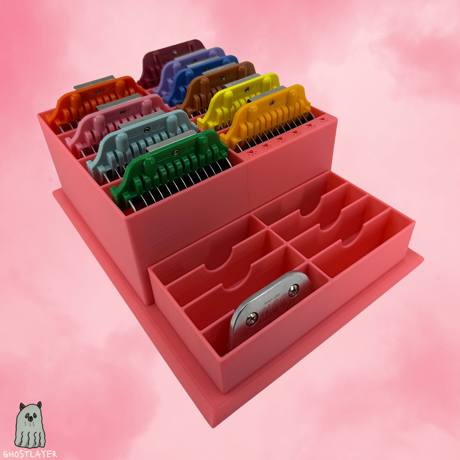 The Borzoi - Dog Grooming *Wide* Size Clipper Blade Comb Holder | up to 10 | Zolita and 8 Wide Blades