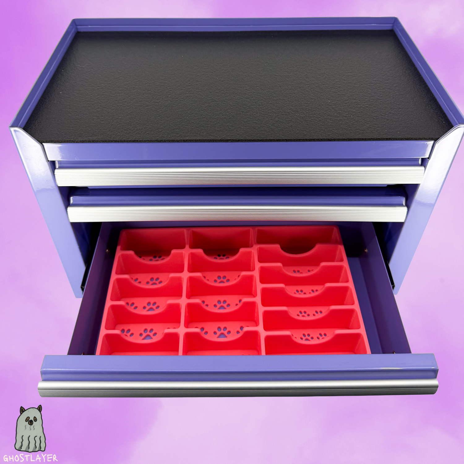 Kobalt Mini Toolbox Bottom Drawer Organizer (Two Drawer w/Lid and Three Drawer)- Dog Grooming Toolbox Blade holder/10 Standard/6 Wide