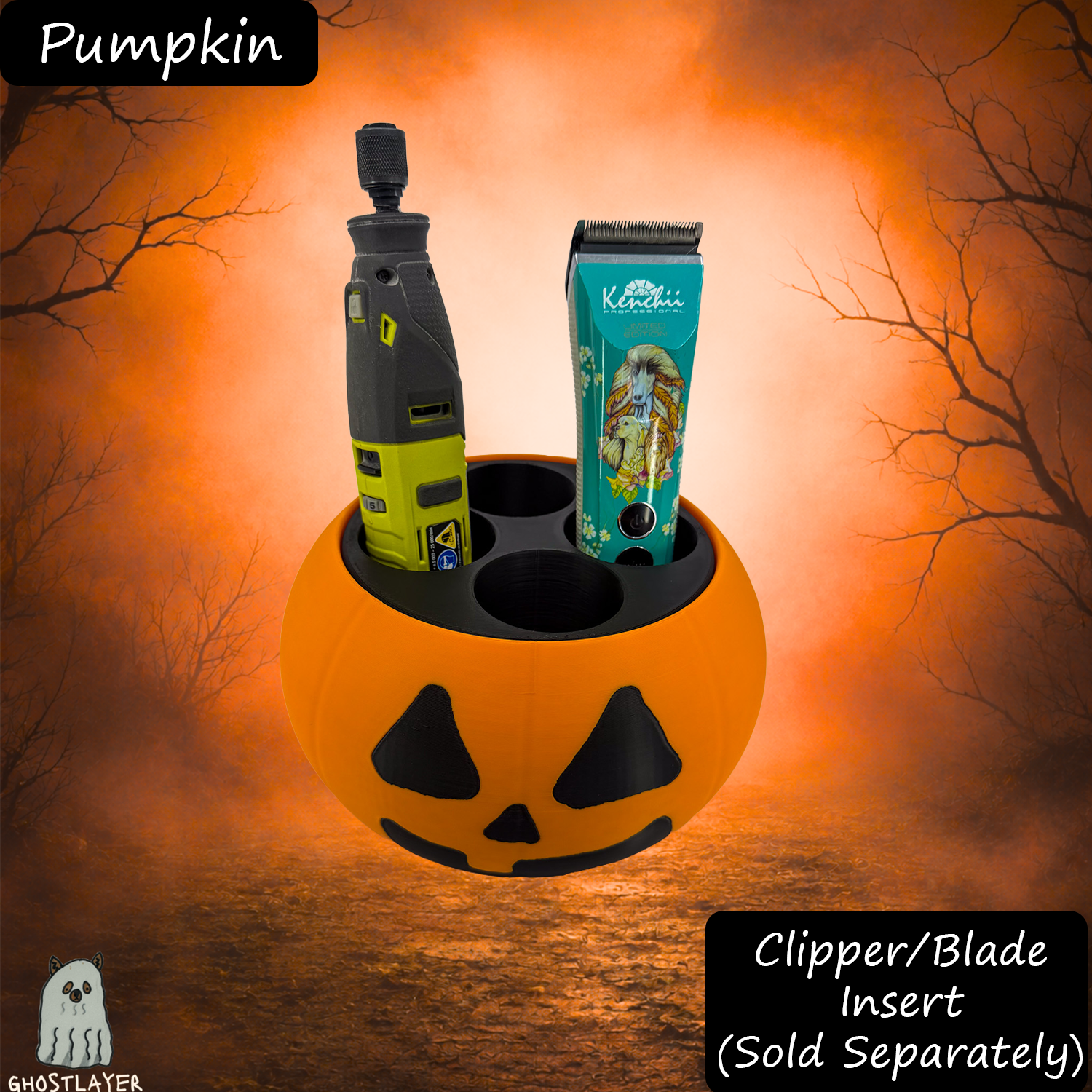 The Groomie (Pumpkin) — Modular Tabletop Grooming Organizer (Outer Shell Only)
