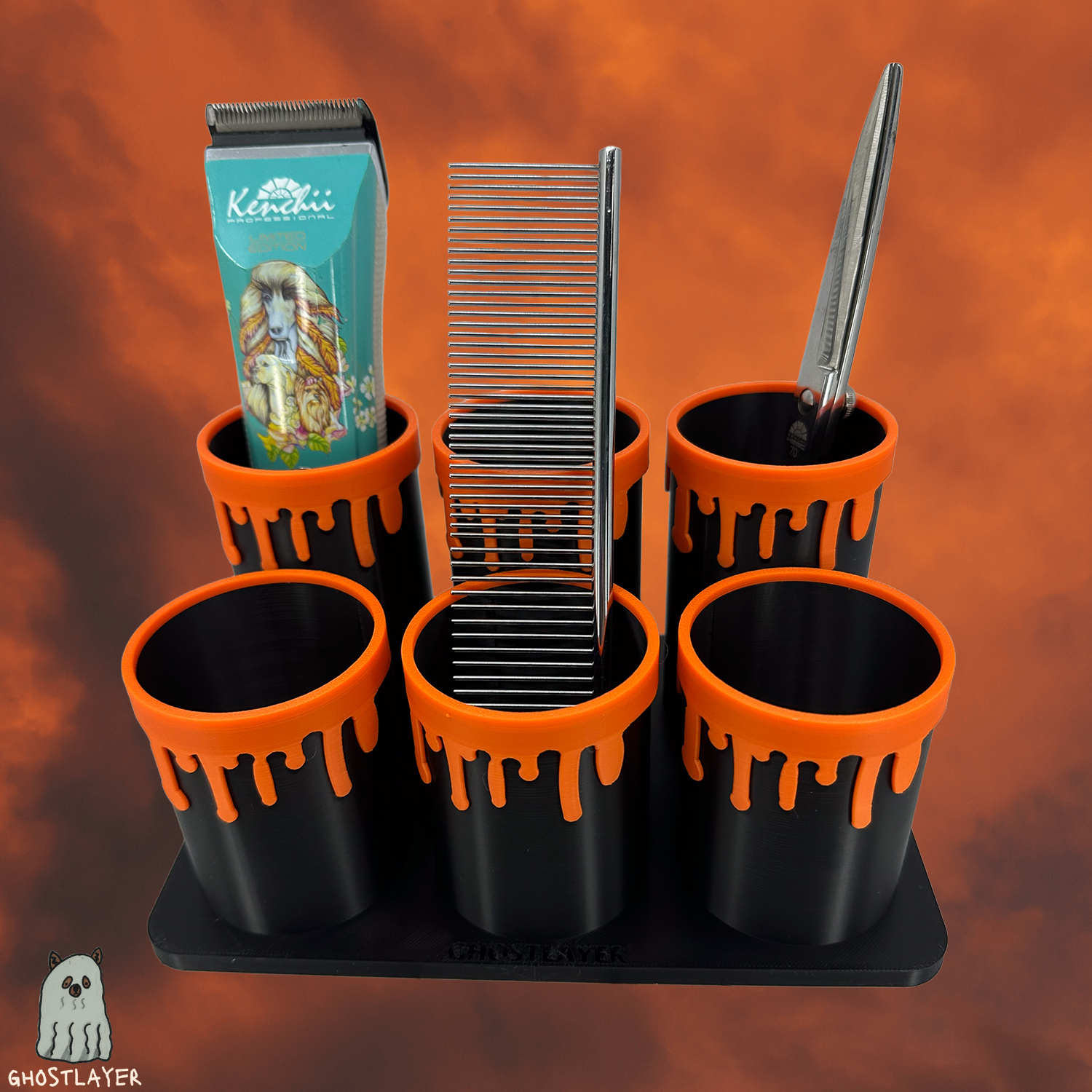 The Boo Goo Tubes -Dog Grooming Tool Organizer- Six Tubes