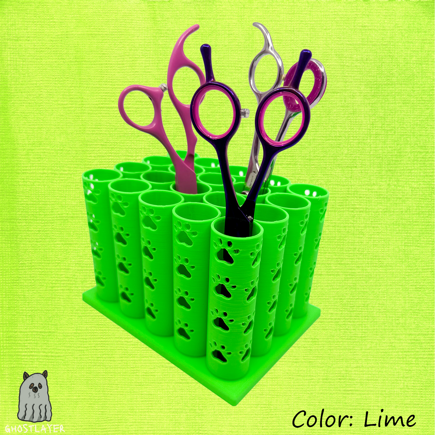 The Boston Terrier - Medium Dog Size Grooming Scissor Holder Vertical Up to 20 pairs, Simple organizer |