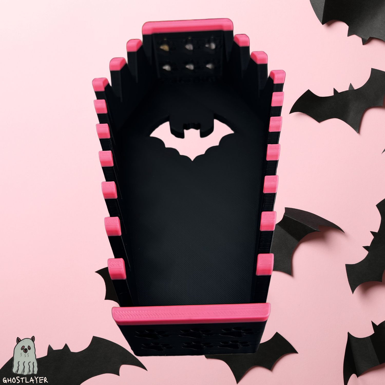 The Coffin Chihuahua *Gothic Black and Pink* - Dog Grooming Scissor Holder— Up to 10 pairs, Simple organizer |