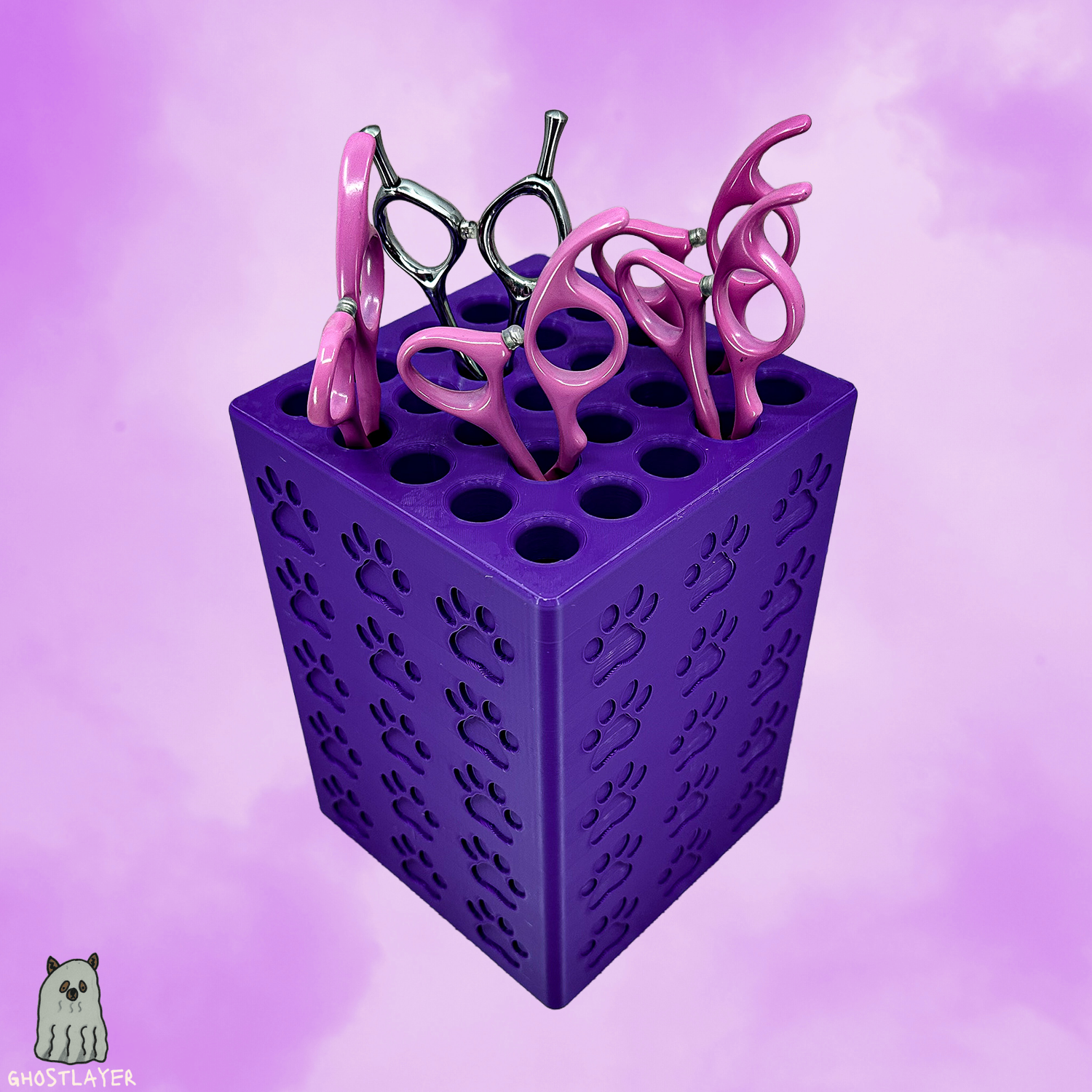 The Dobermann- Medium Dog Grooming Scissor Holder Vertical Up to 25 pairs, Simple organizer |