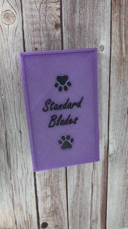 The Blade Box- *Standard* Dog Grooming Standard Size Clipper Blade Holder with Lid | up to 20 |