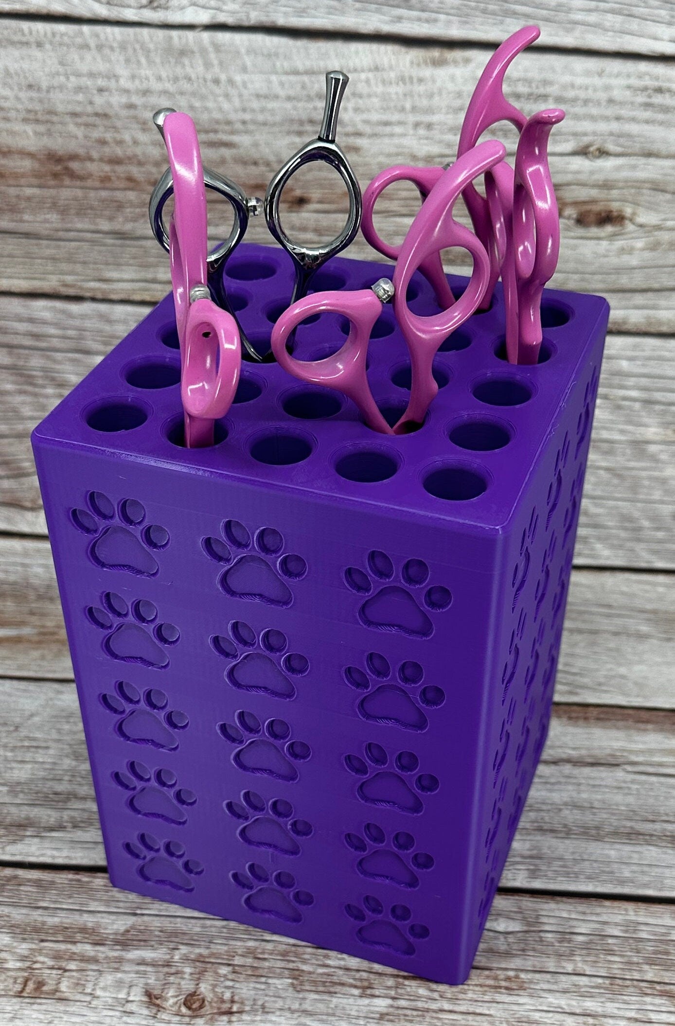 The Dobermann- Medium Dog Grooming Scissor Holder Vertical Up to 25 pairs, Simple organizer |