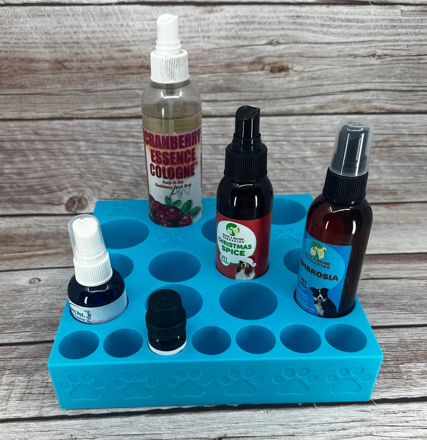 Dog Grooming Small/Medium Perfume and Essential Oil Holder | Holds 12 Perfumes/ 7 Oils | Simple organizer |
